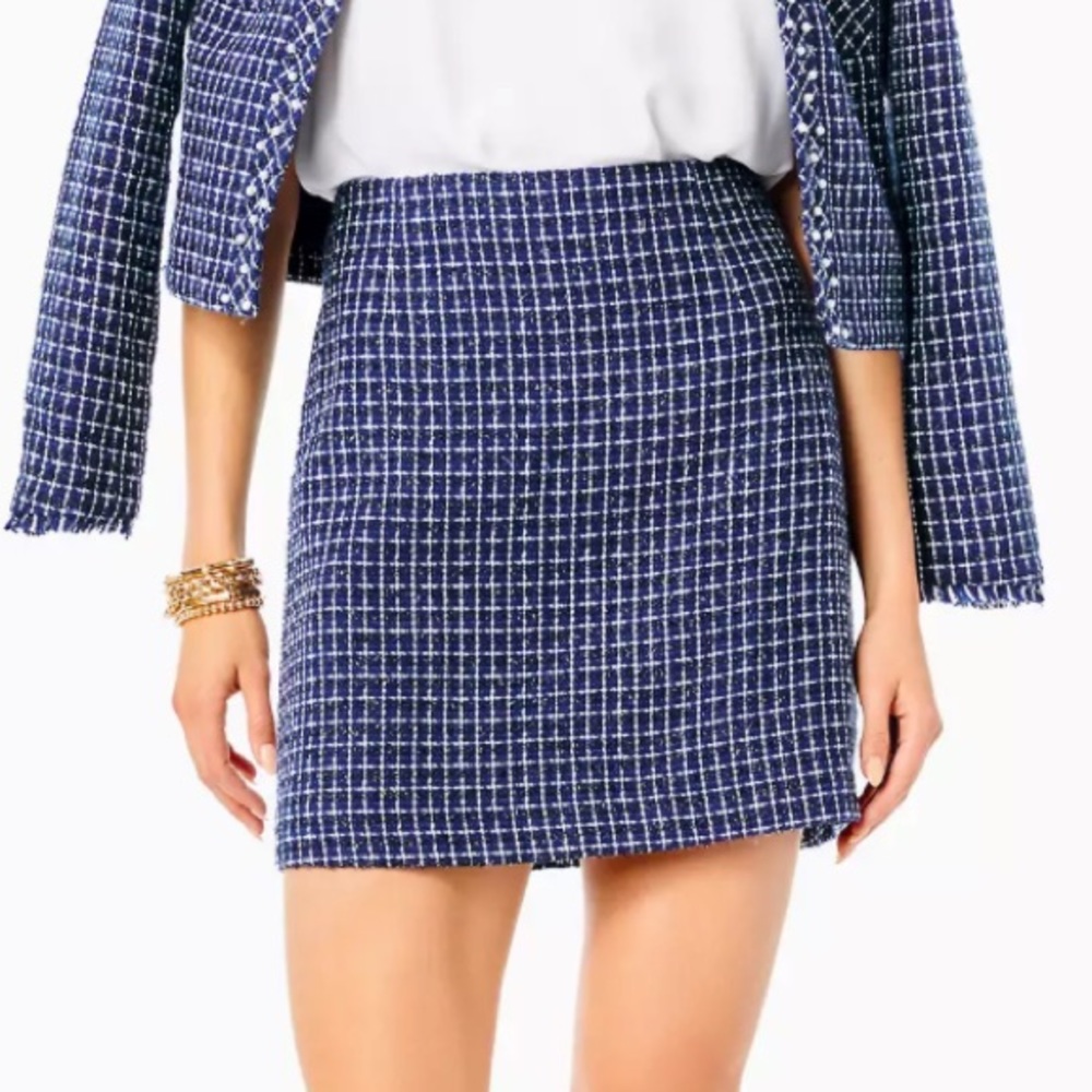 Lilly Pulitzer Adler Mini Skirt Blue Size 8 NWT